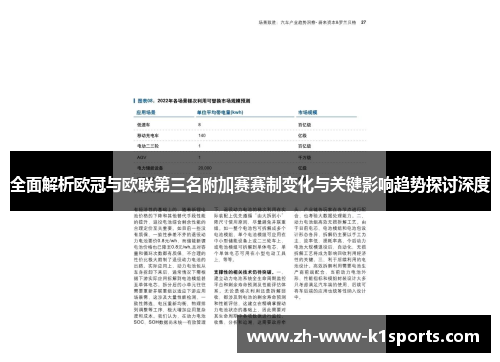 全面解析欧冠与欧联第三名附加赛赛制变化与关键影响趋势探讨深度 全面解析欧冠与欧联第三名附加赛赛制变化与关键影响趋势探讨深度